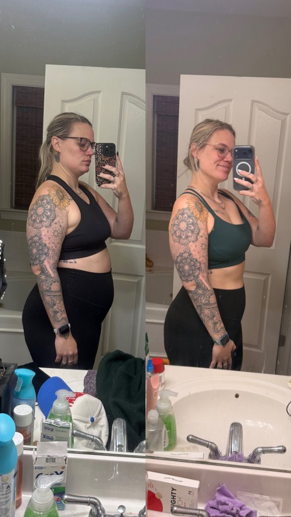 Weight loss journey mirror selfie before and after – Radiant Health
