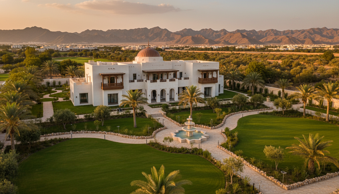 Luxury villa garden Muscat Oman