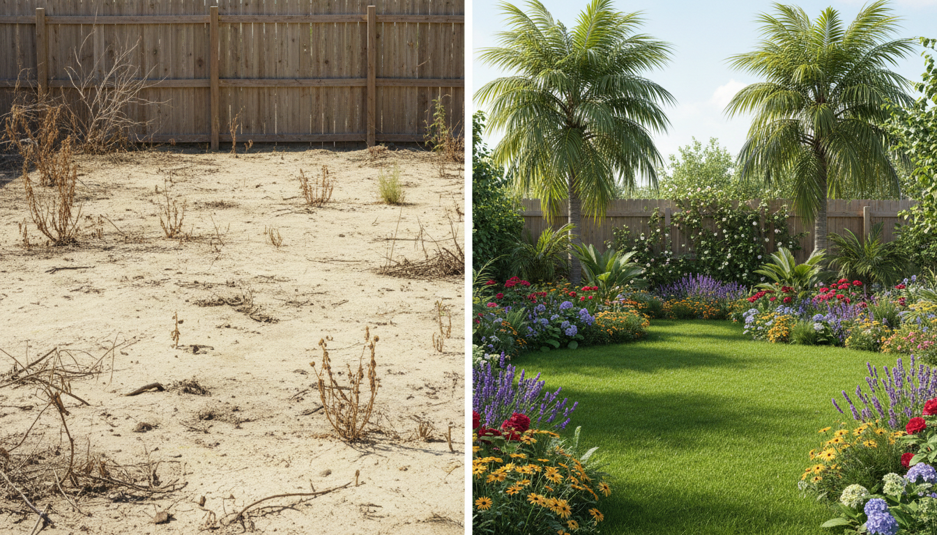 Garden before transformation