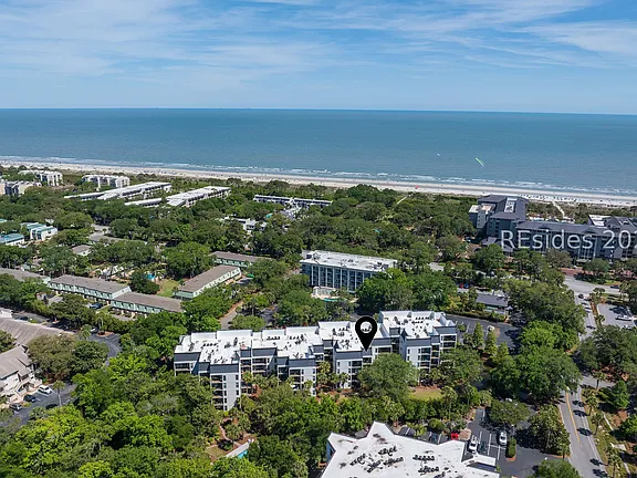 Aerial View Toward the Ocean