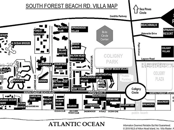South Forest Beach Villa Map