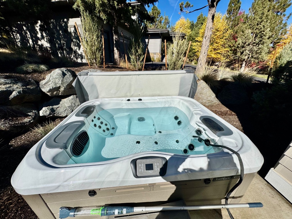Hot tub serviced in autumn