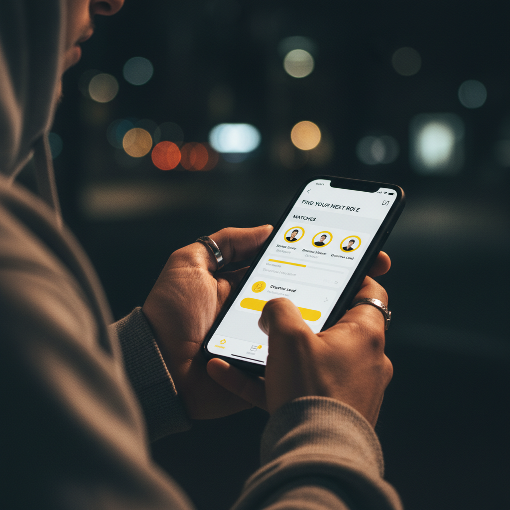 Iemand die de Nachtwacht app gebruikt