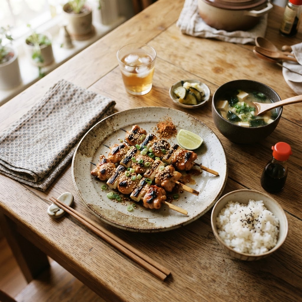 Miso-Honey Glazed Chicken Skewers