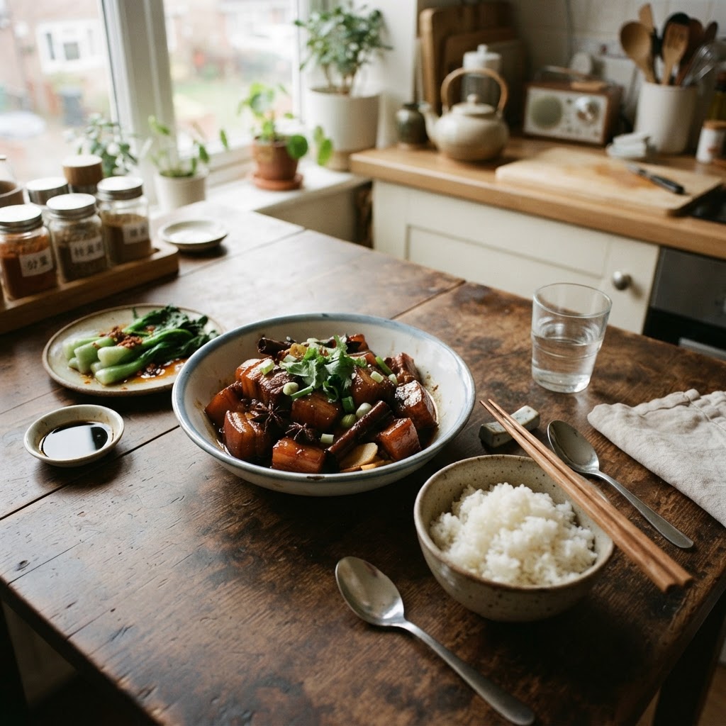 Braised Pork Belly with Soy and Star Anise