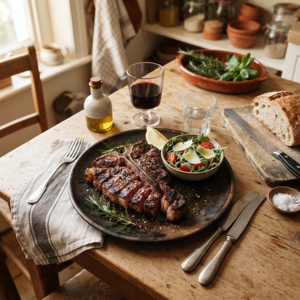 Bistecca alla Fiorentina with Rosemary Oil