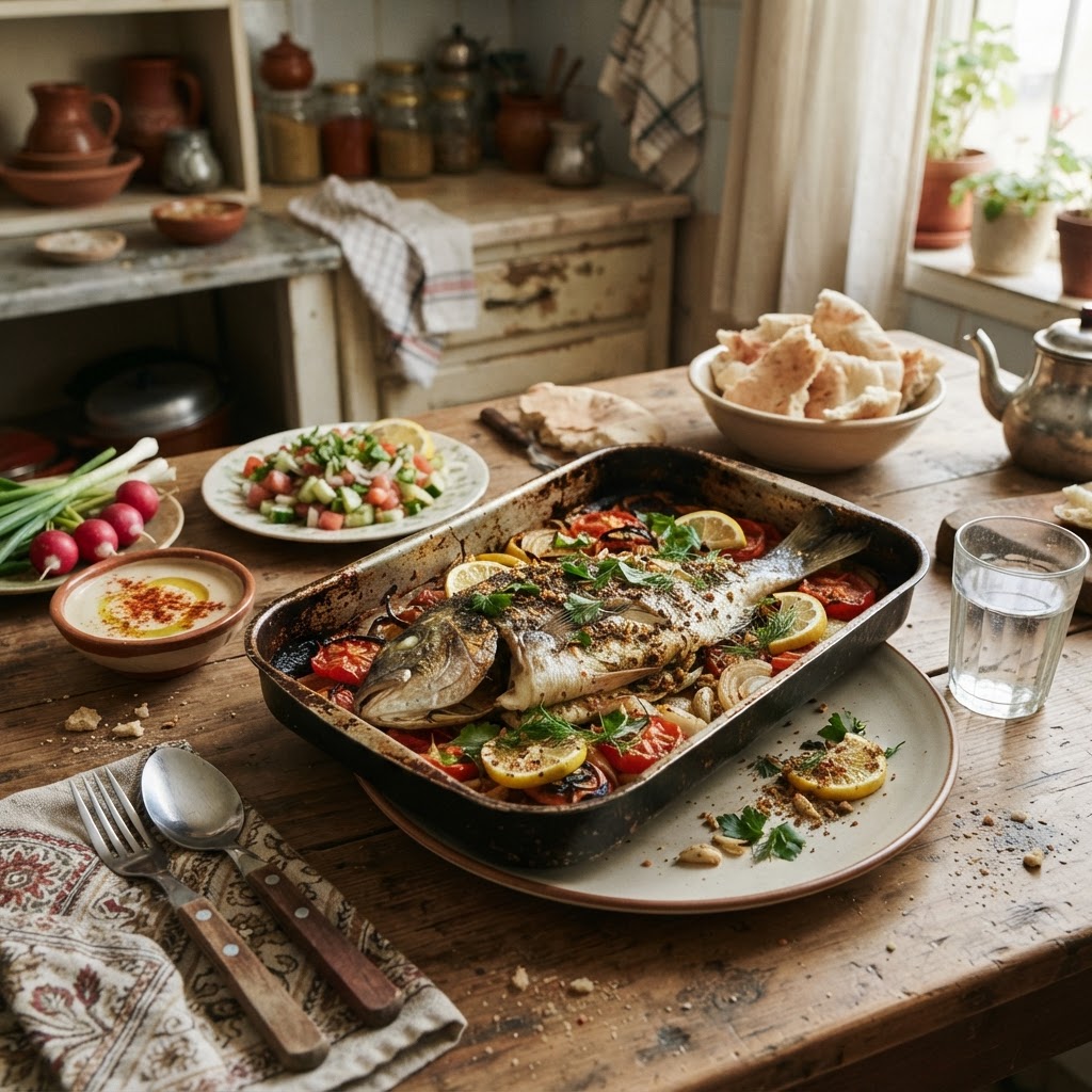 Fesikh-Style Roasted Sea Bream