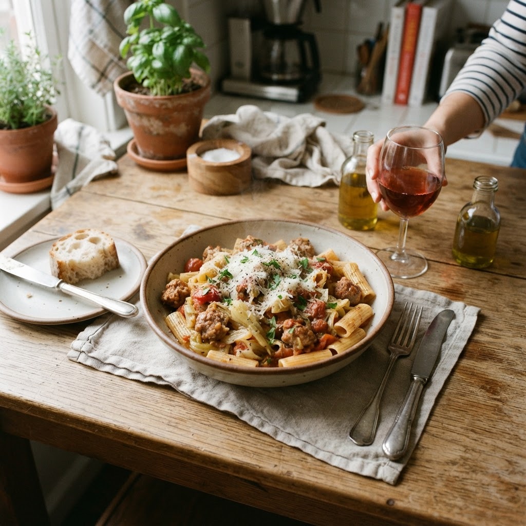 Braised Sausage and Fennel Ragù