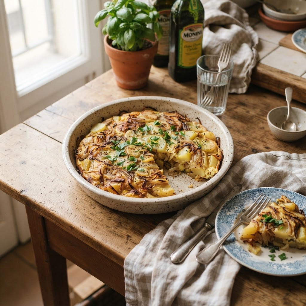 Frittata con Patate e Cipolle