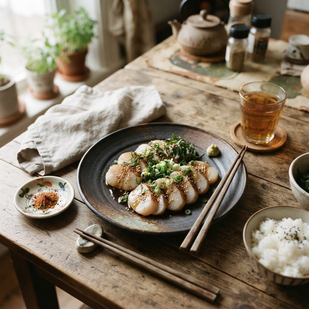 Seared Scallop Tataki with Ponzu