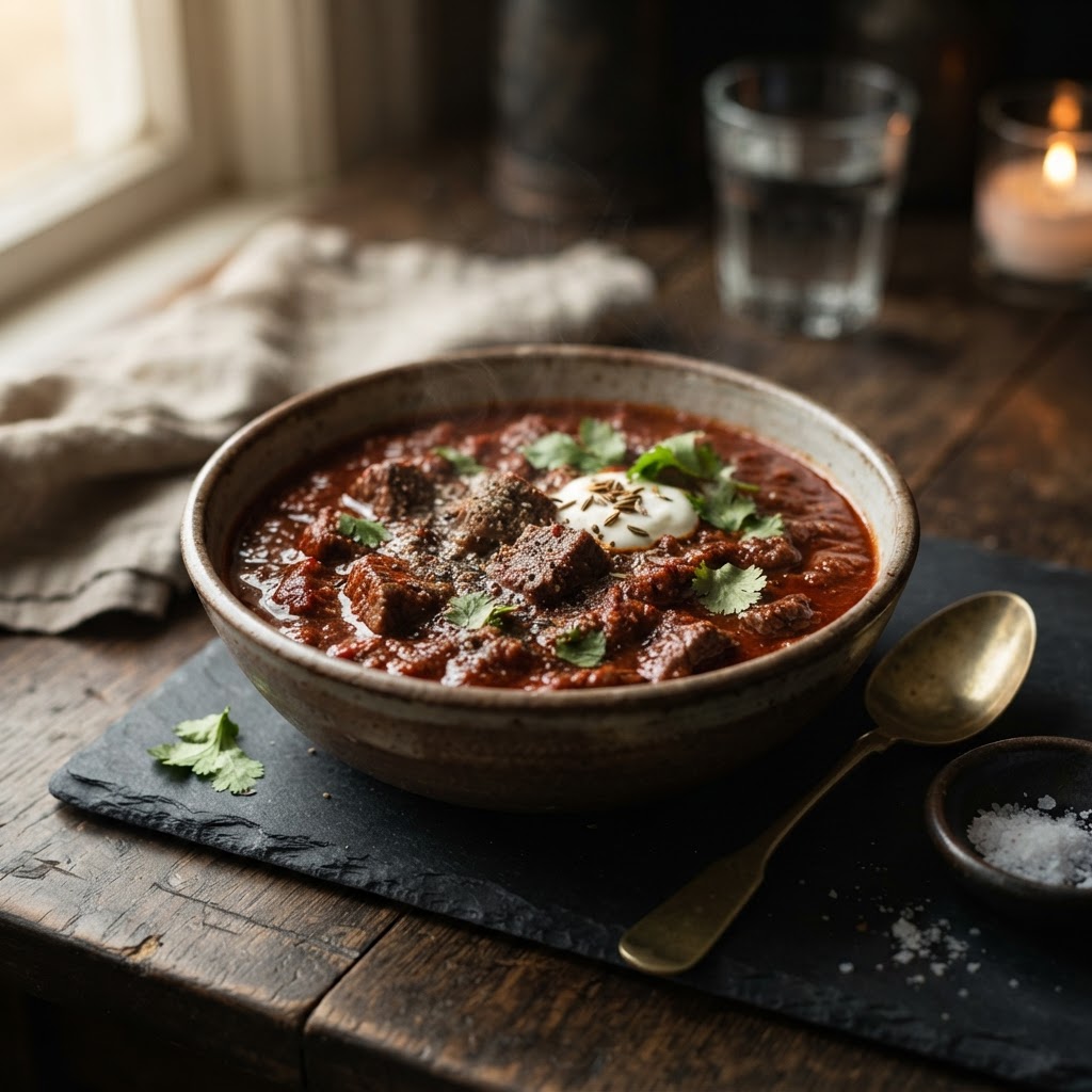 Texas-Style Red Chili con Carne