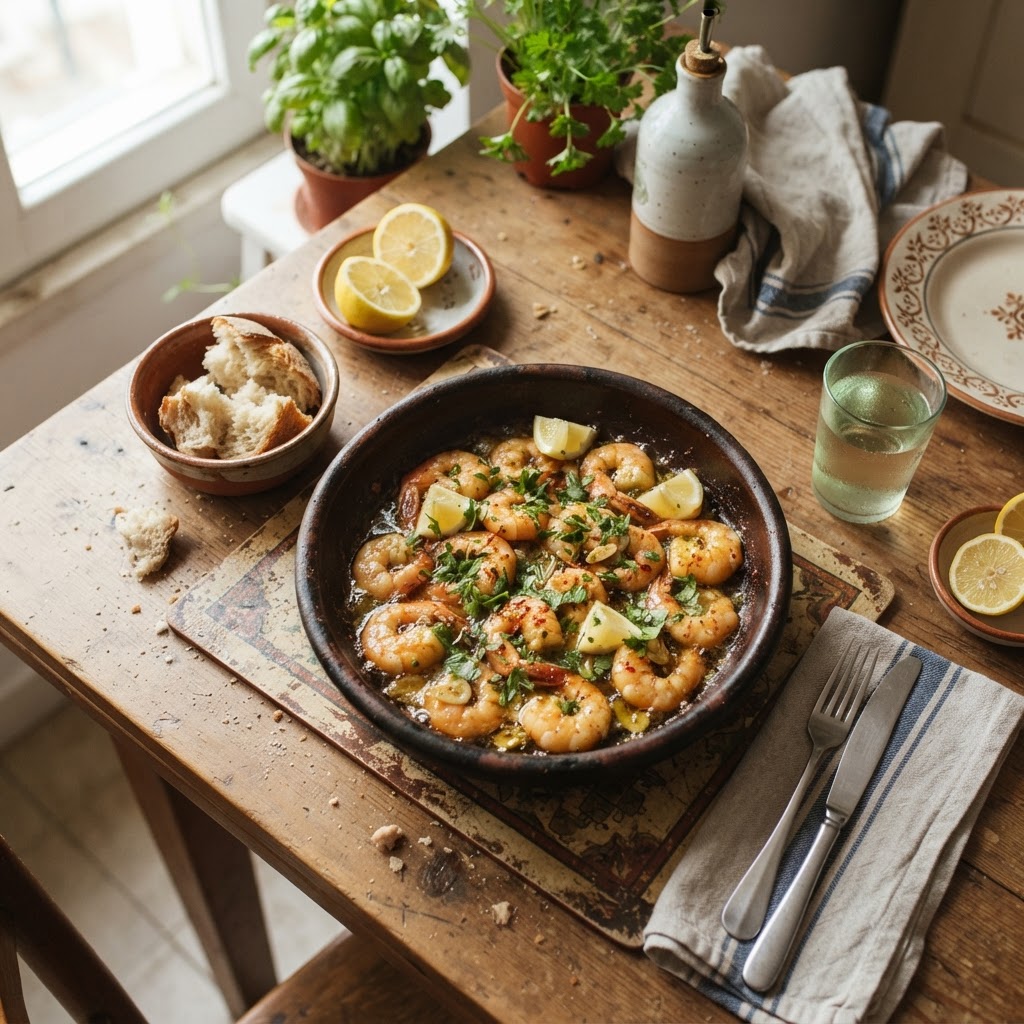 Portuguese Garlic Prawns