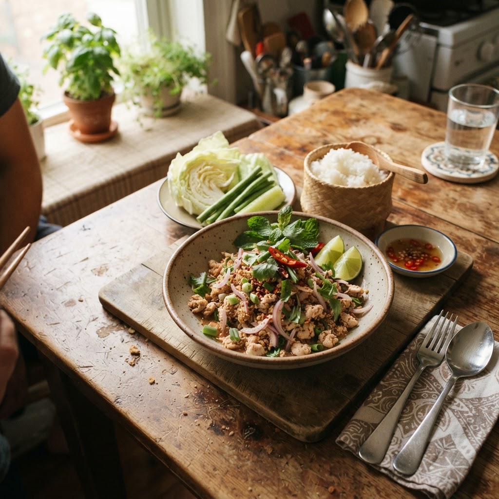 Larb Gai (Thai Minced Chicken Salad)