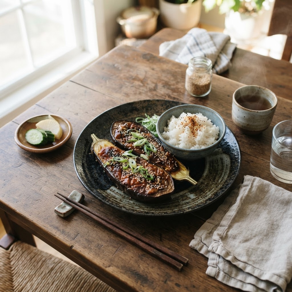 Miso-Glazed Roasted Eggplant