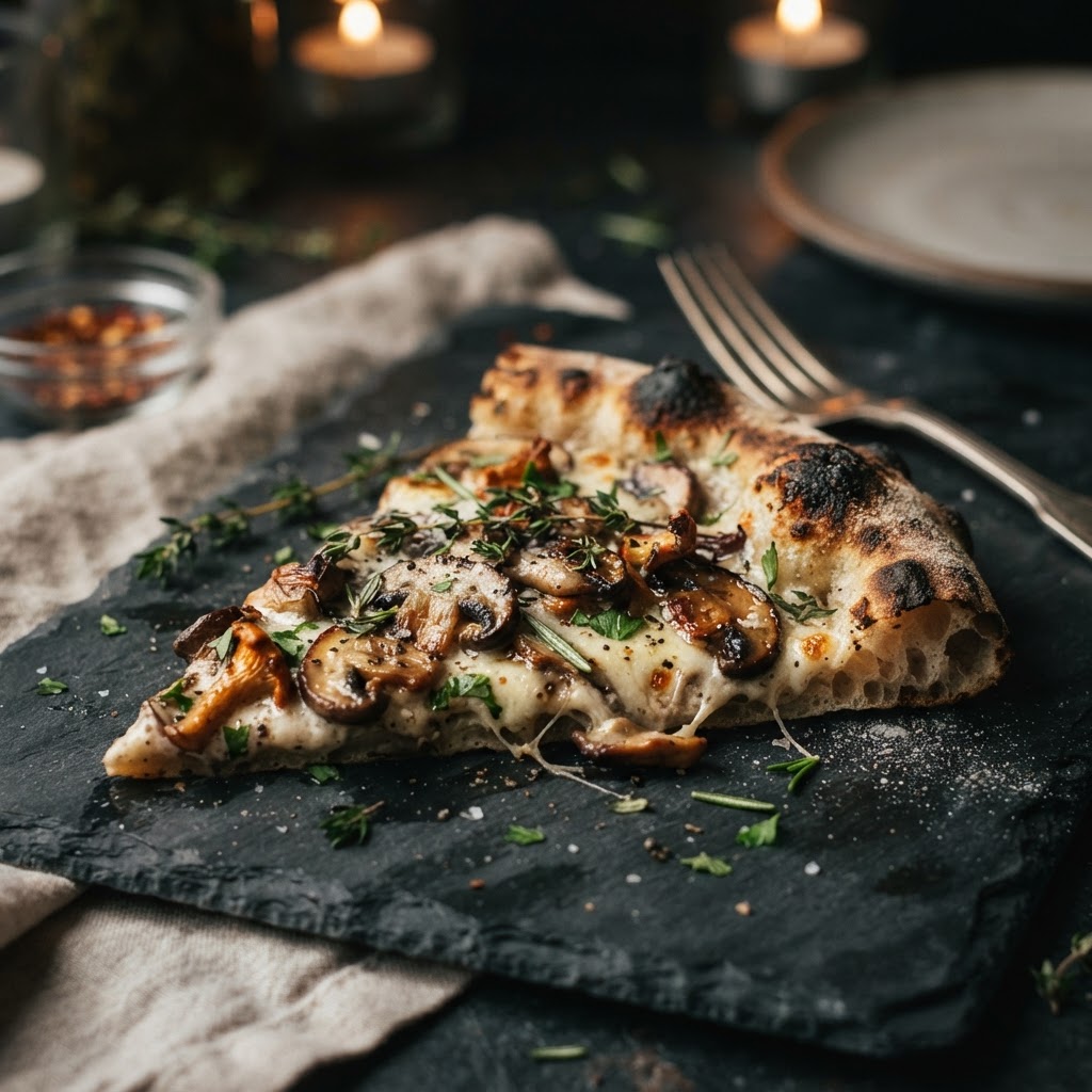 Wild Mushroom White Pizza