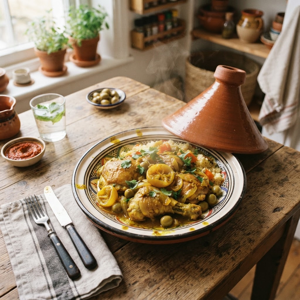 Saffron Chicken with Preserved Lemon