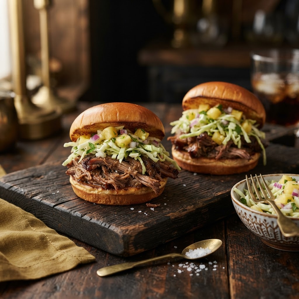 Hawaiian Kalua-Style Pulled Pork Sliders