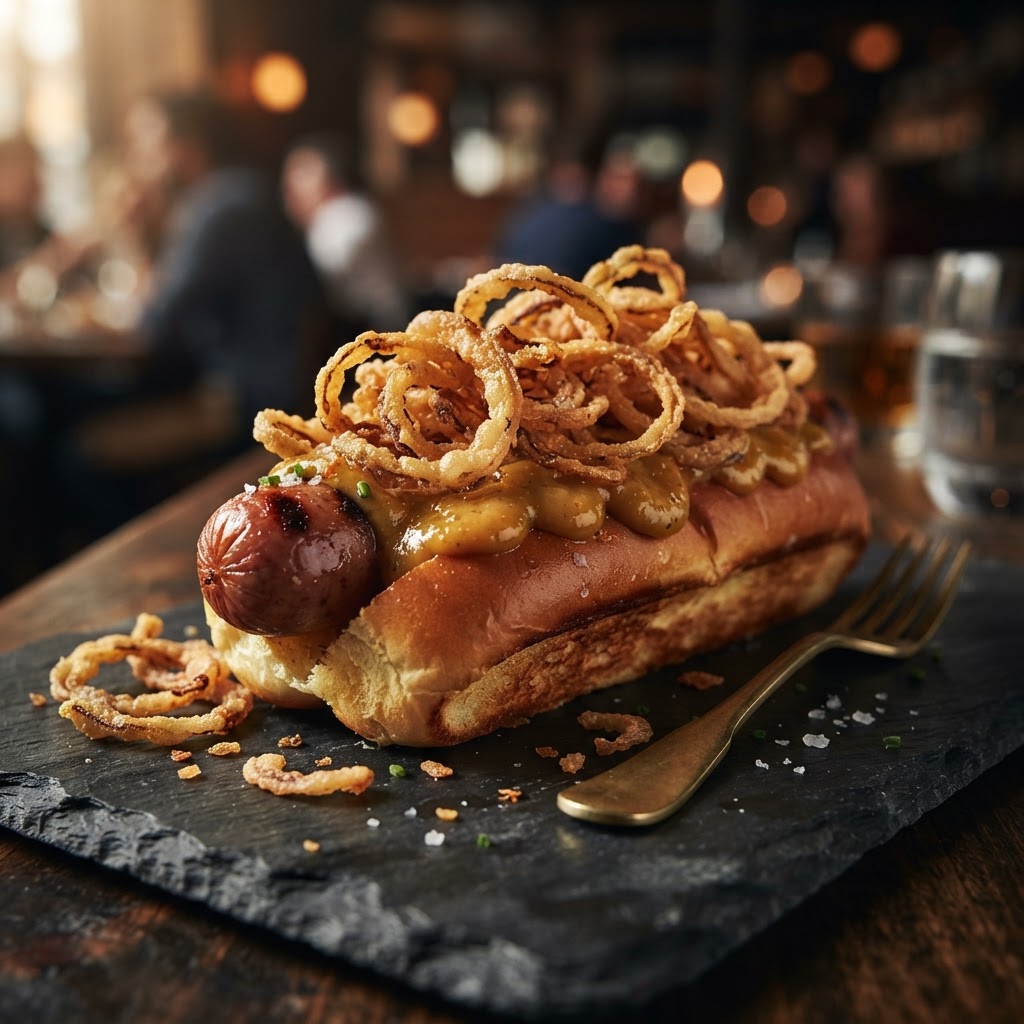 The Crispy Onion Dog