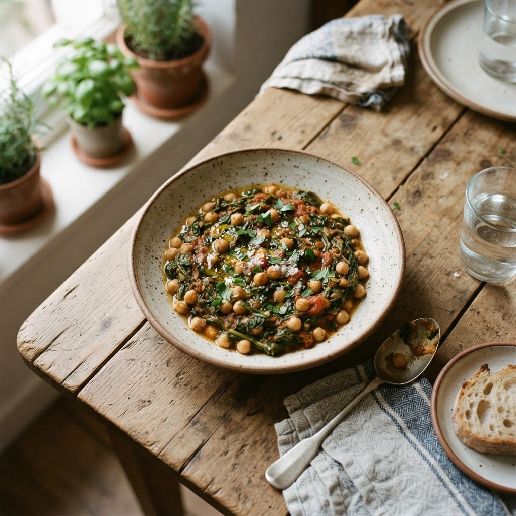 Espinacas con Garbanzos