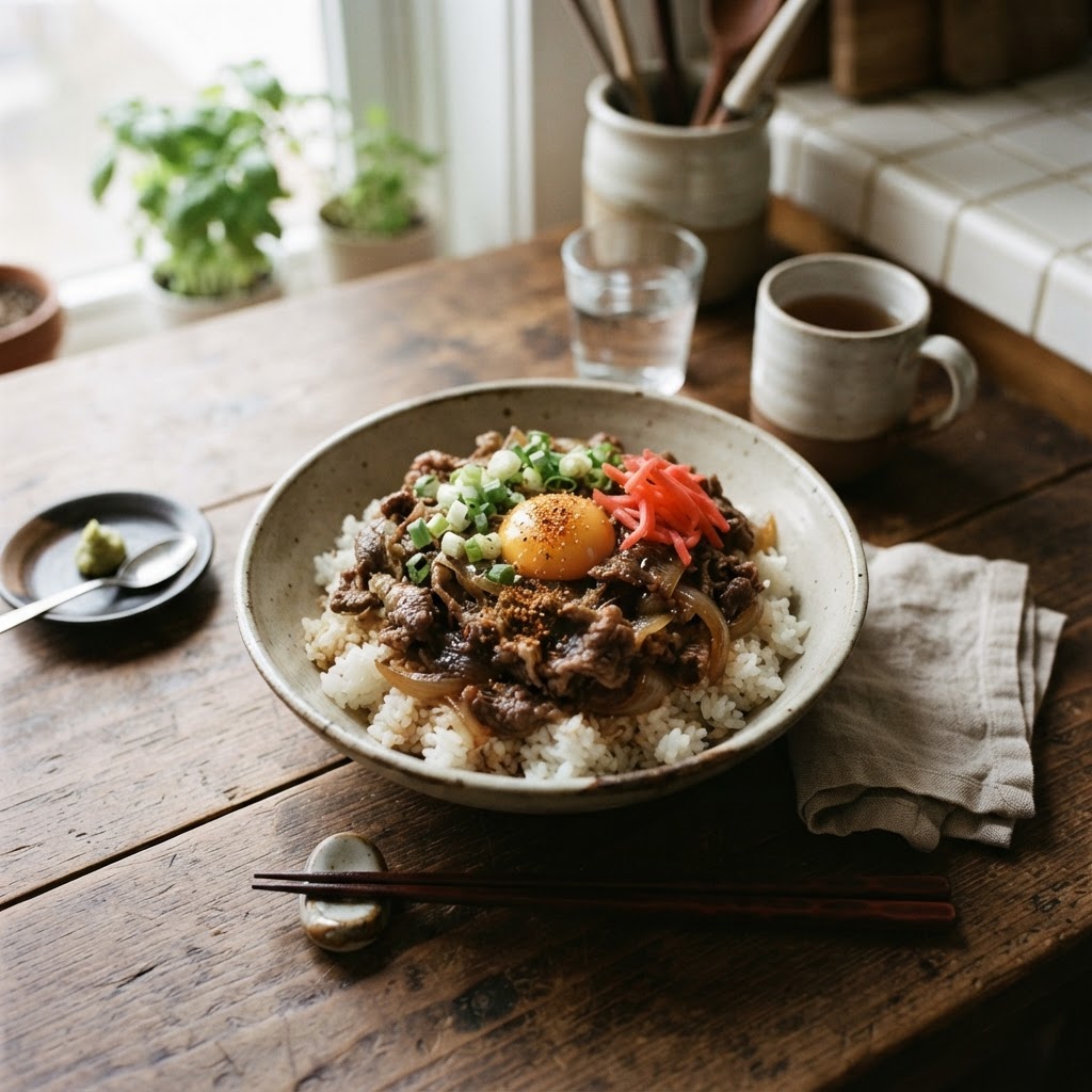 Slow-Simmered Beef Gyudon