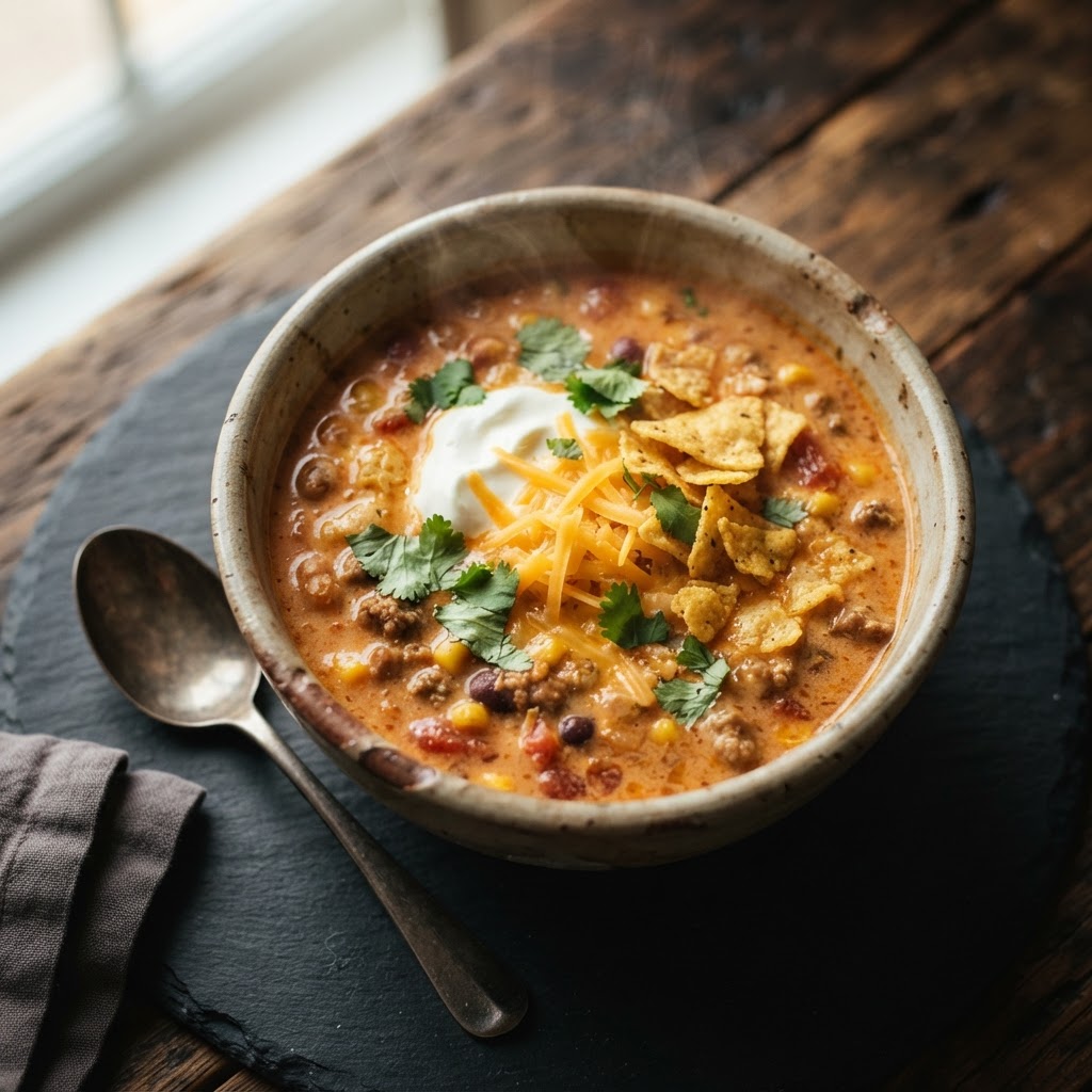 creamy taco soup
