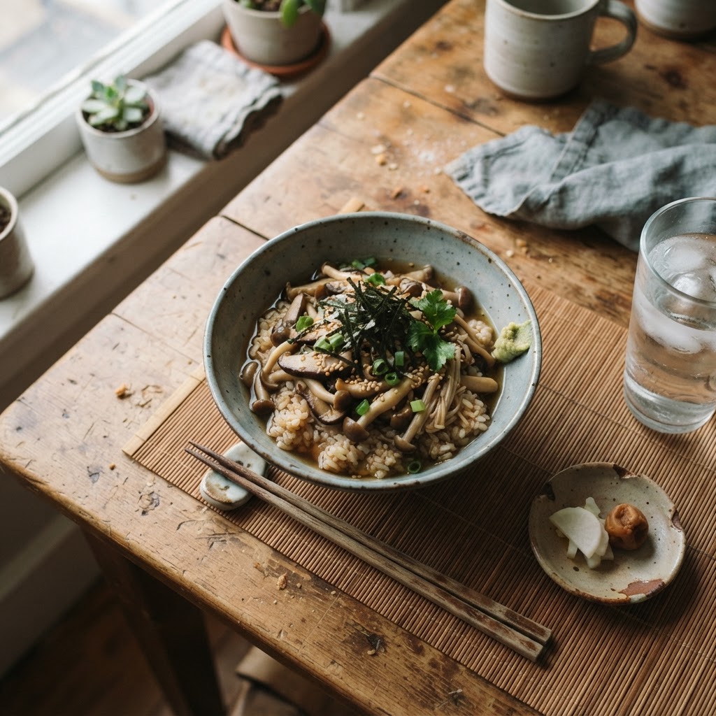 Mushroom Dashi Ochazuke