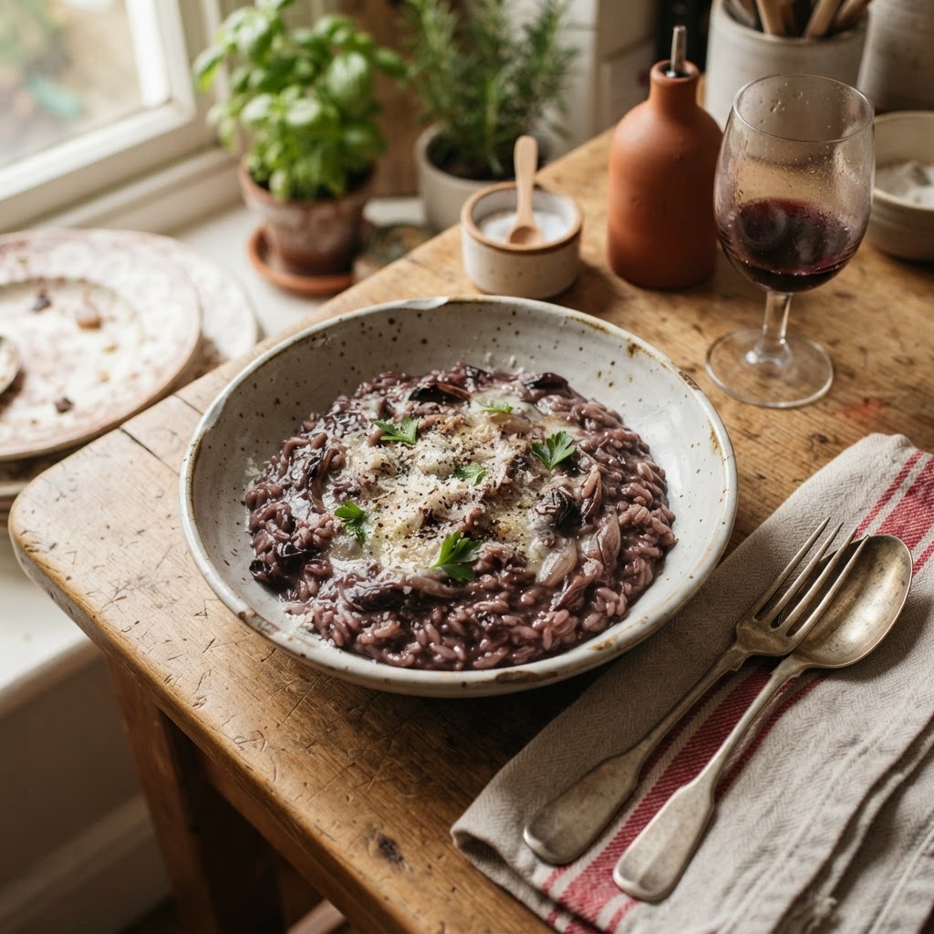 Risotto al Barolo with Radicchio