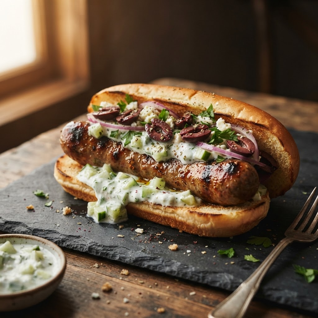 Greek Lamb Sausage Dog