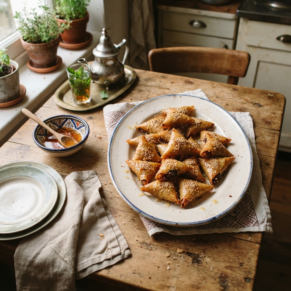 Almond and Date Briouats