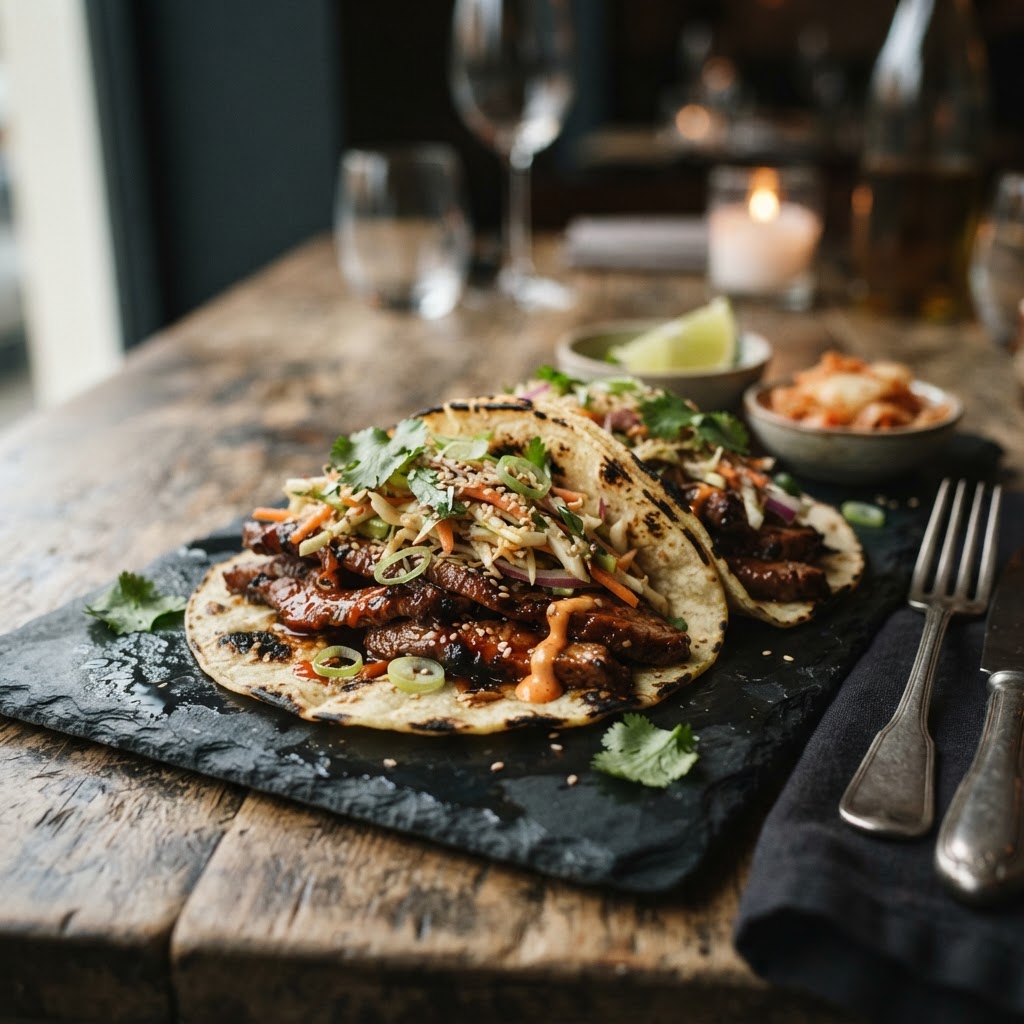 Korean BBQ Beef Tacos