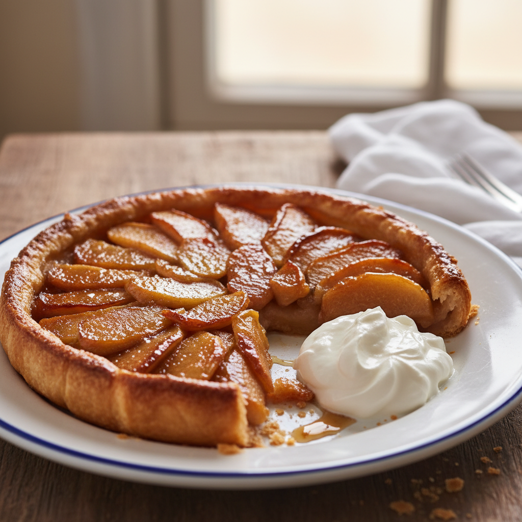 Tarte Tatin with Crème Fraîche