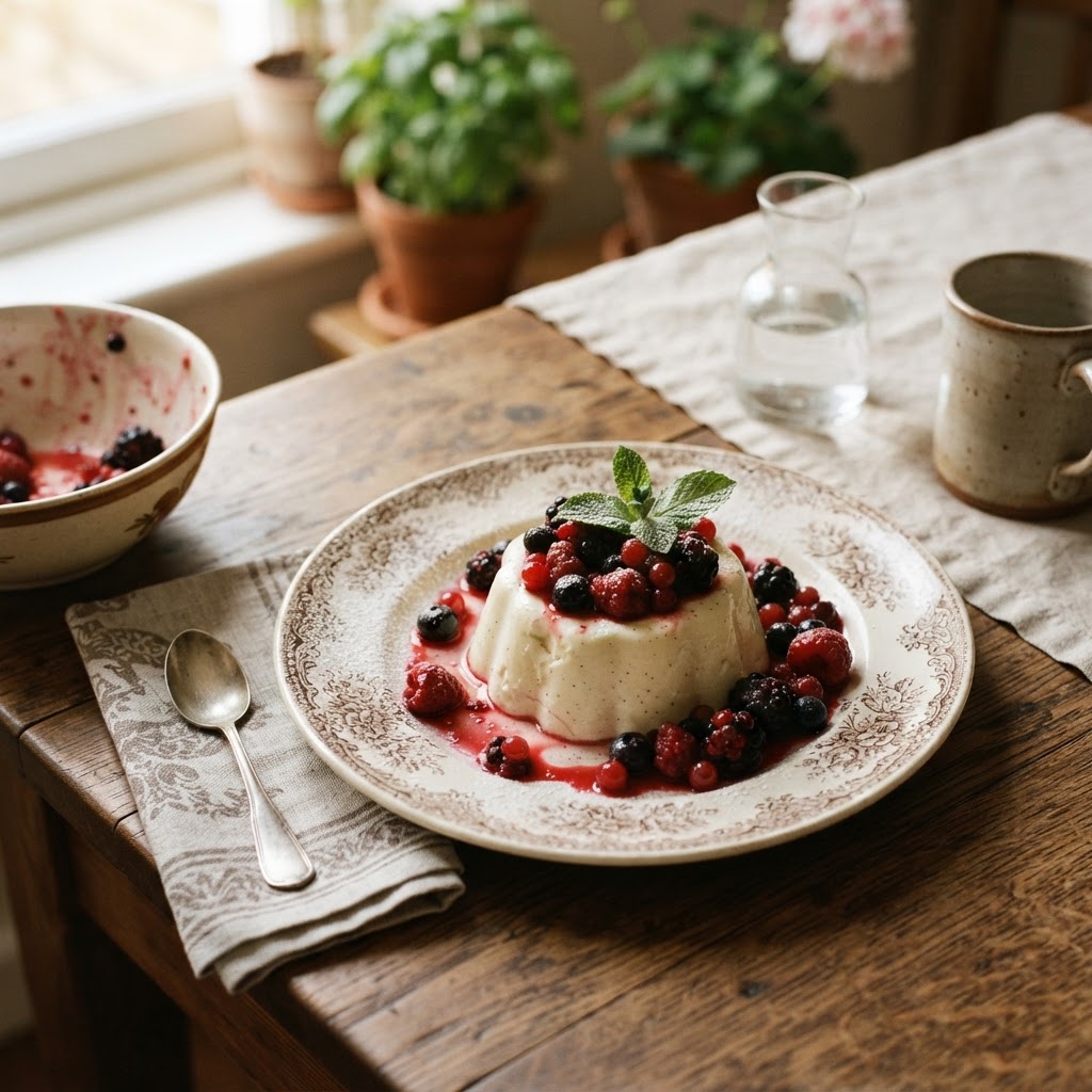 Panna Cotta con Frutti di Bosco