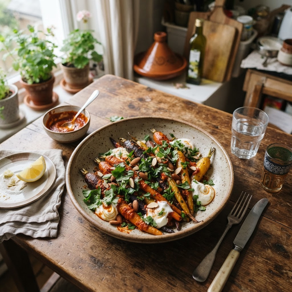 Roasted Carrots with Harissa