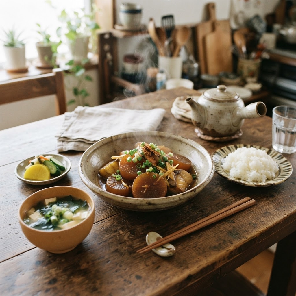 Ginger-Soy Braised Daikon