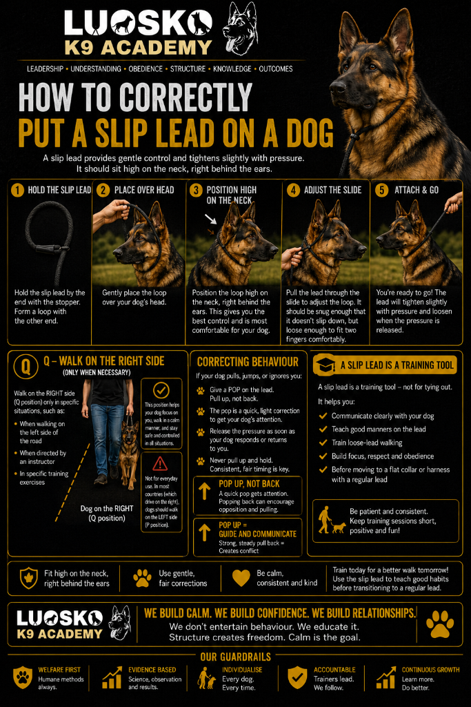 Slip Lead: Walking On The Right Side & Correcting Behaviour