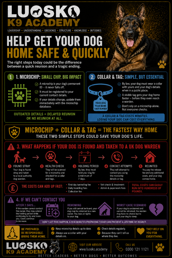 Help Get Your Dog Safe & Quickly: Microchip, Collar & Tag