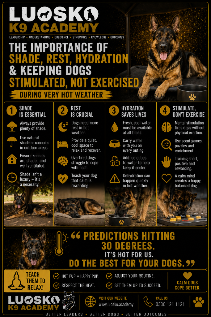 Shade, Rest, Hydration & Keeping Dogs Stimulated During Hot Weather