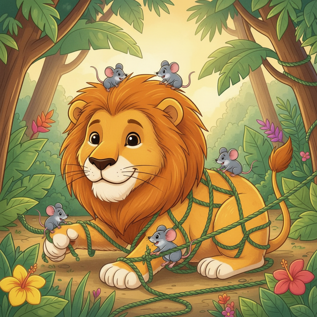 Pabula: Ang Leon at ang Daga