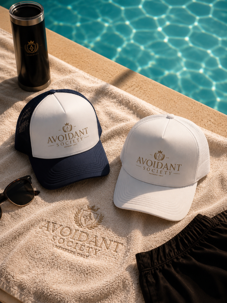 Avoidant Society™ Members Cap | Vintage Crest Trucker Hat