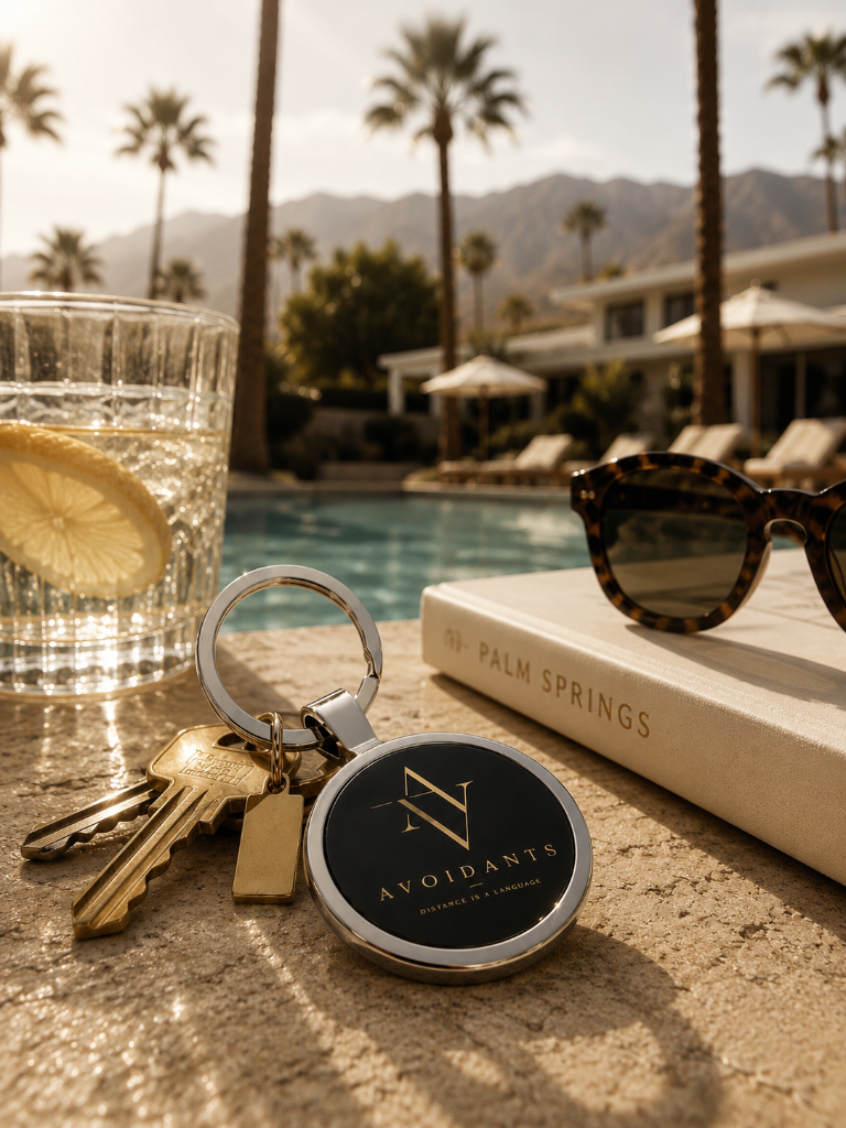 Avoidants™ Signature Keyring | Luxury Black & Gold Metal Accessory