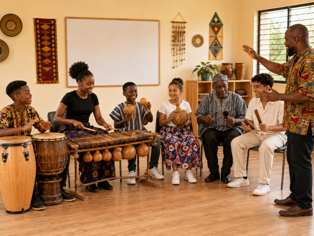 AfriQ nSALSA music session with African instruments