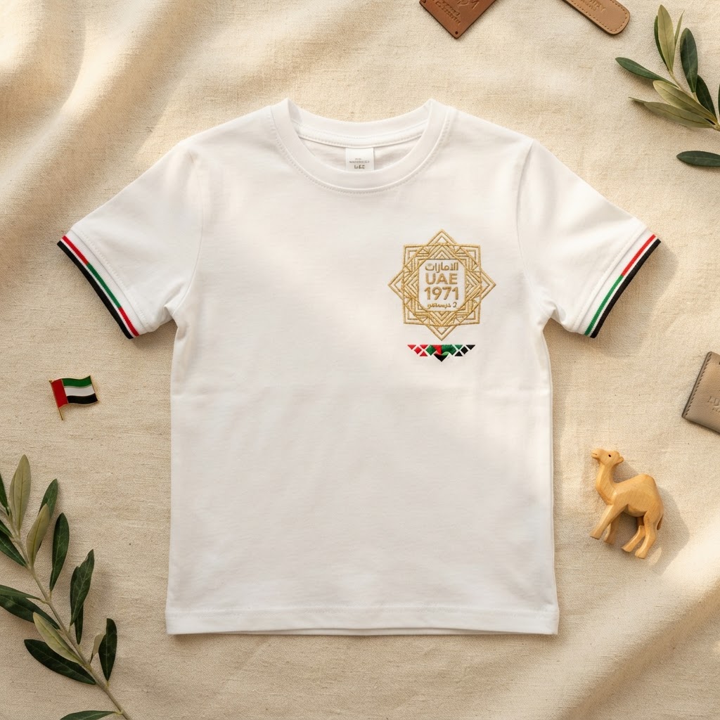 UAE National Day Tee — Kids — White