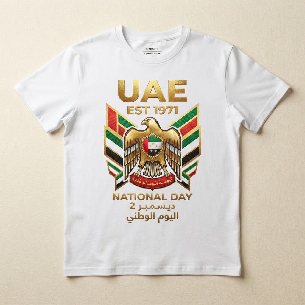 UAE National Day Tee — Unisex (White) — White