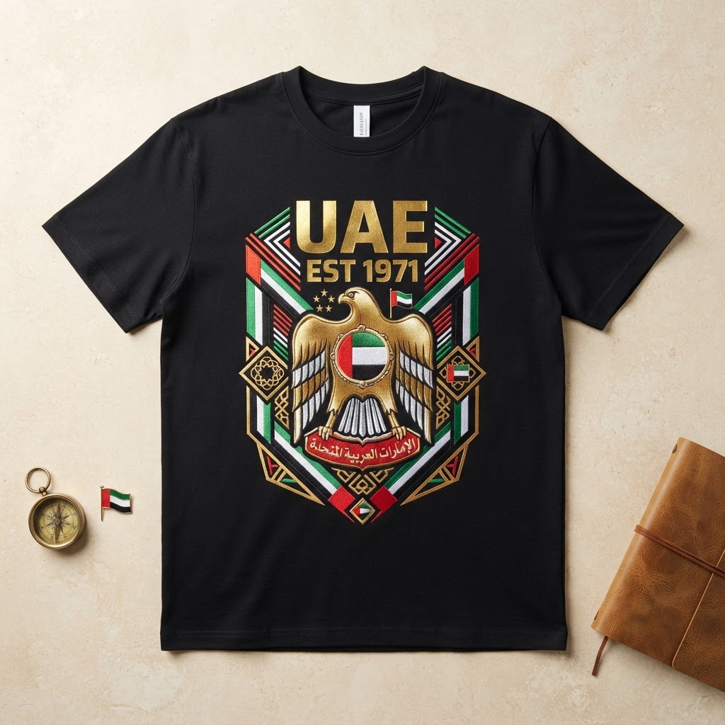 UAE National Day Tee — Unisex (Black) — Black