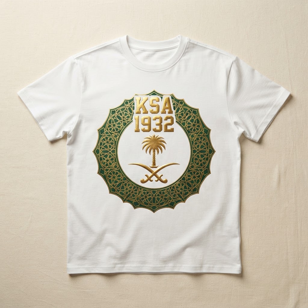 Saudi National Day Tee — Unisex (White) — White