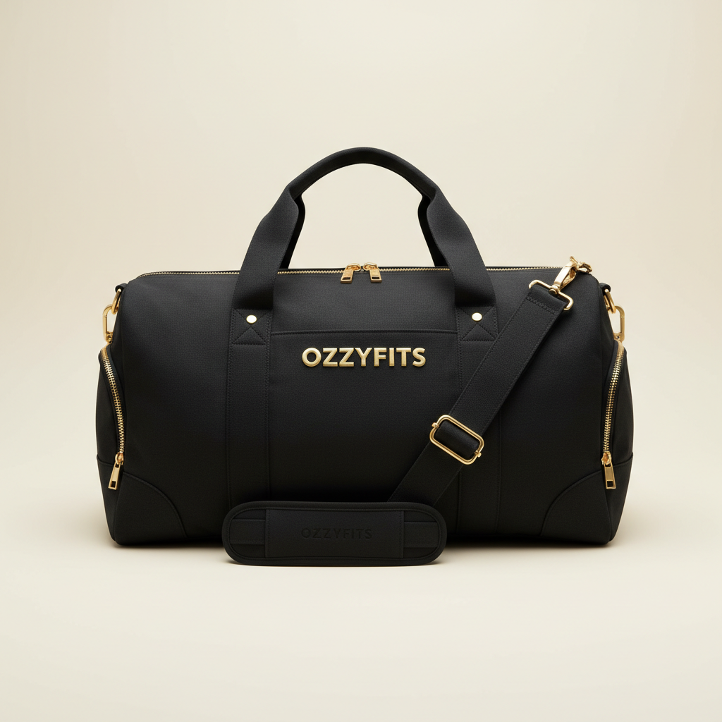 Sport Duffel Bag in Midnight Black