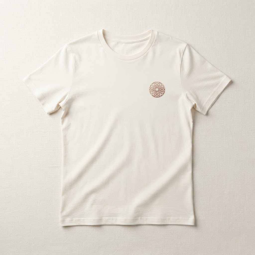 Luna Crew Tee in Cream