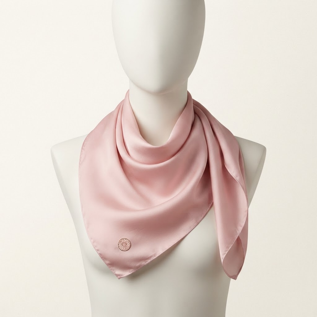 Silk Blush Scarf in Blush Pink