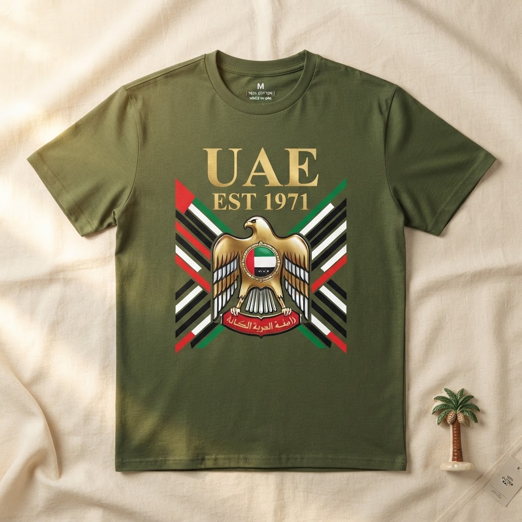 UAE National Day Tee — Unisex (Olive) — Olive Green