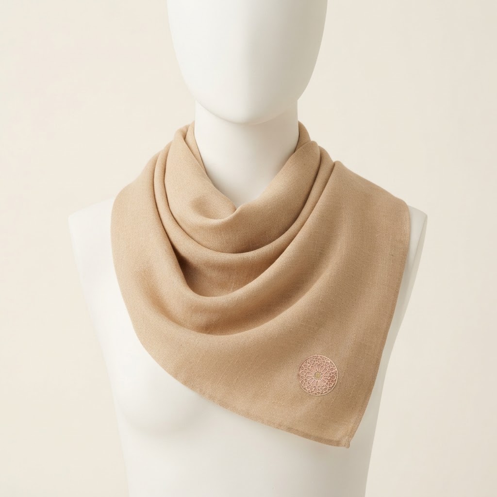 Linen Sand Scarf in Sand